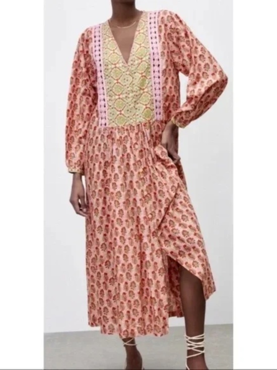 Zara Dresses & Skirts - Zara | Floral Button Down "The Rosie" Boho Maxi Lightweight Dress M
